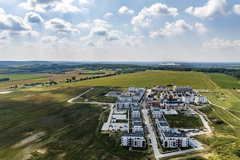 Osiedle Jeziorna Park w Siewierzu z lotu ptaka